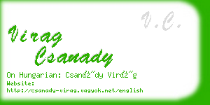 virag csanady business card